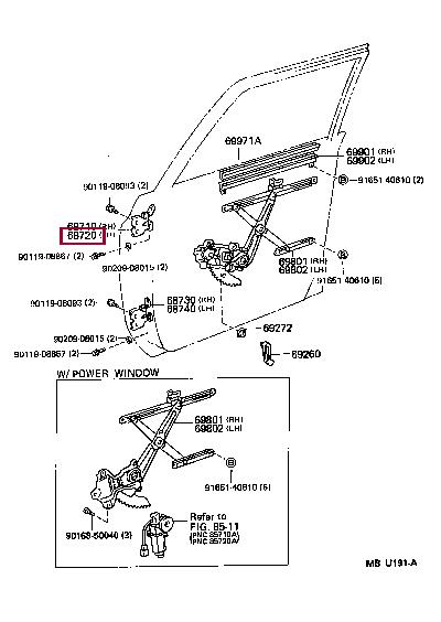 6872060030 Toyota Door hinge