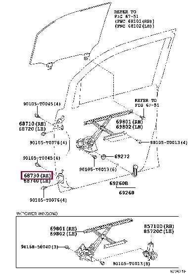 687300K020 Toyota Door hinge