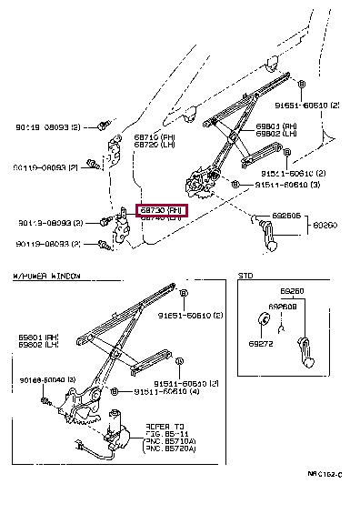 6873012060 Toyota Door hinge