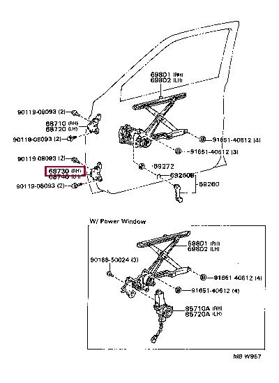 6873034010 Toyota Door hinge