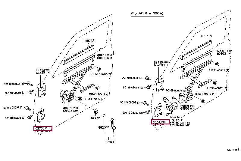 6873035010 Toyota Door hinge