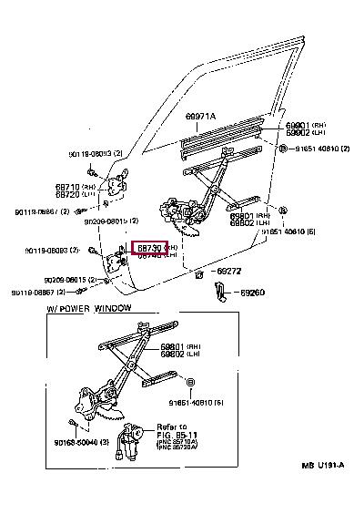 6873060010 Toyota Door hinge