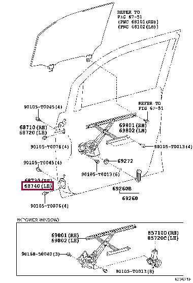 687400K020 Toyota Door hinge