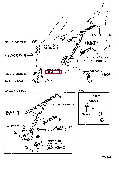 6874012060 Toyota Door hinge
