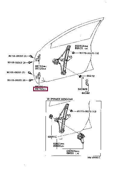 6874012110 Toyota Door hinge