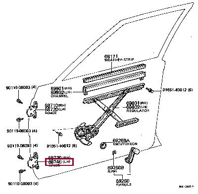 6874014030 Toyota Door hinge