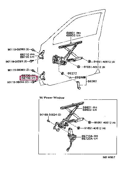 6874034010 Toyota Door hinge