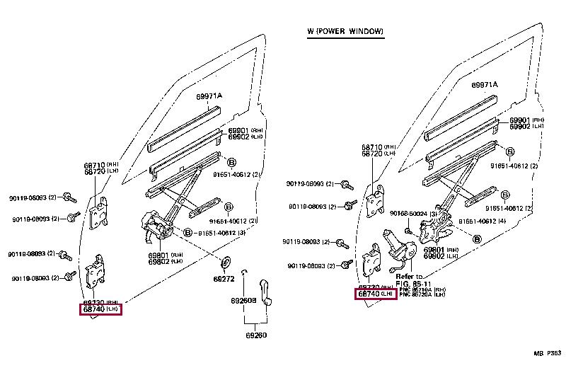 6874035010 Toyota Door hinge