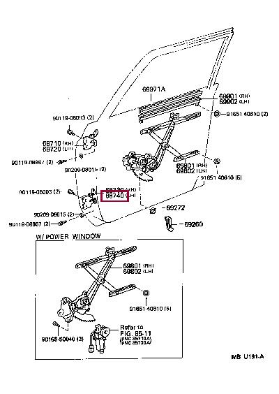 6874060010 Toyota Door hinge
