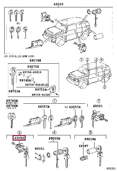 6905235170 Toyota Door lock