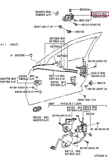 6921005071C0 Toyota Handle-assist