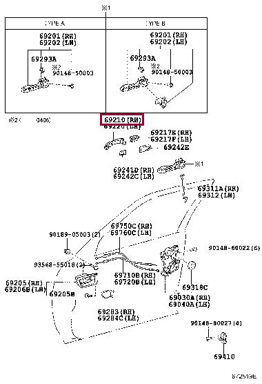 6921033080B1 Toyota Handle-assist