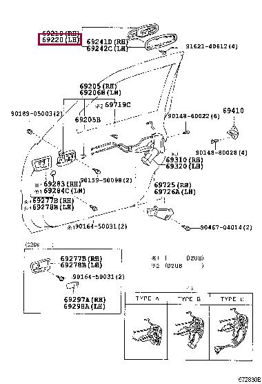 6922060061 Toyota Handle-assist