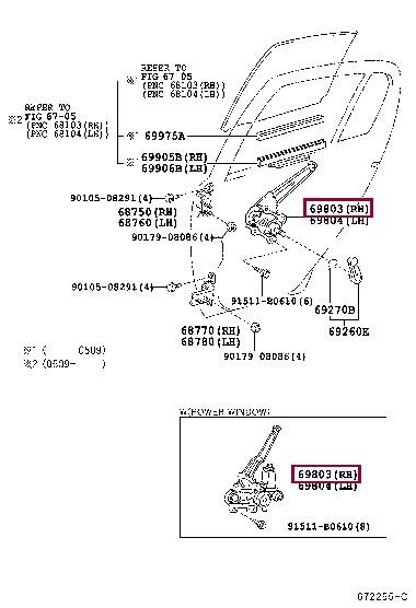 698300D010 Toyota Window Regulator