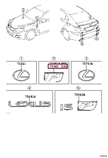 7536253010 Toyota Emblem