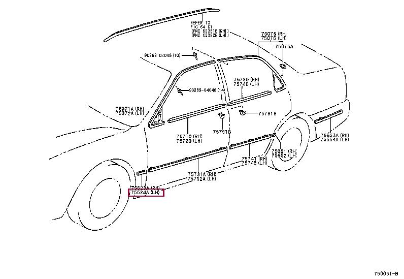 7562433060C0 Toyota Molding