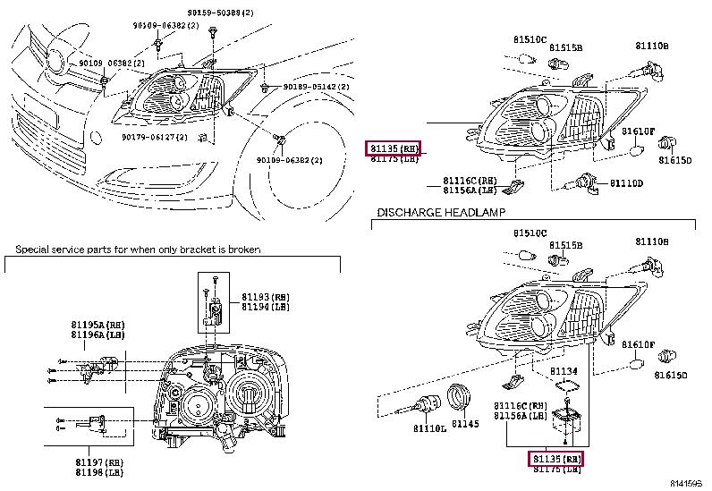 8114002540 Toyota Headlamp