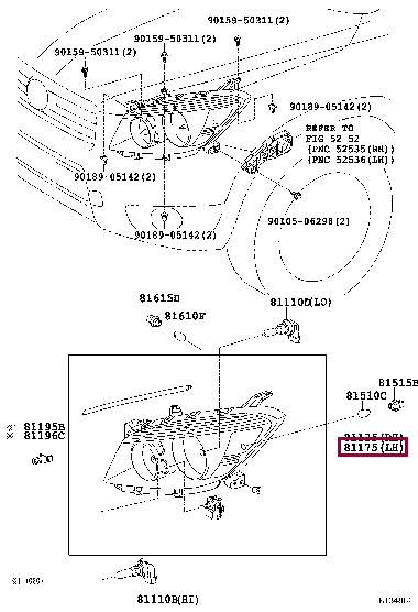 8117042400 Toyota Headlamp