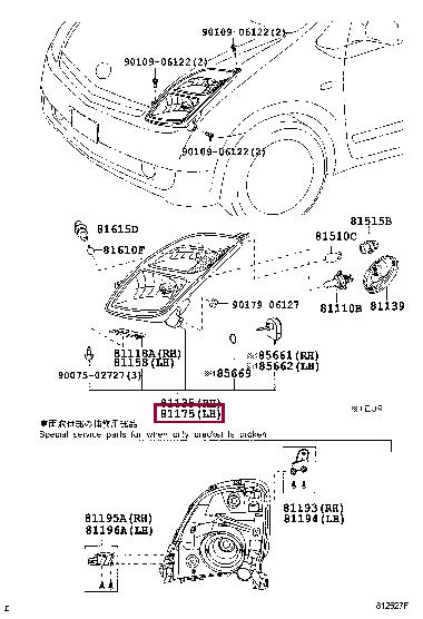8117047080 Toyota Headlamp