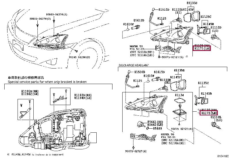 8118553510 Toyota Headlamp