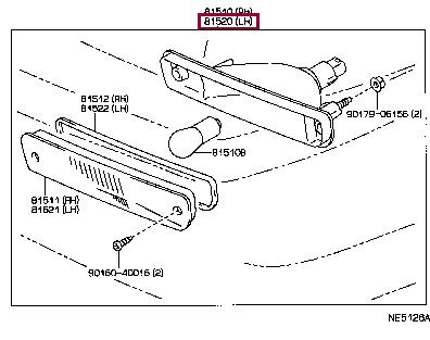 8152080059 Toyota Indicator light