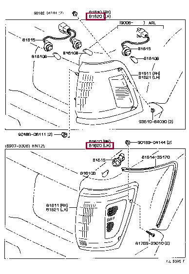 Toyota 81620-89171 Indicator light 8162089171 8162089171 Toyota Indicator light