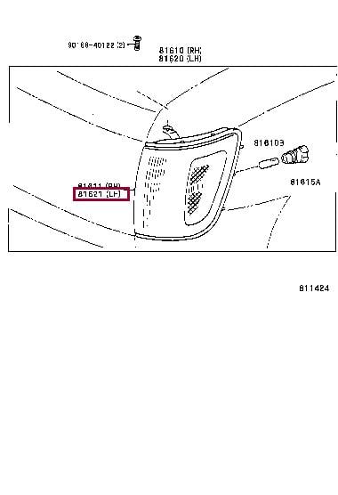 8162135320 Toyota Corner lamp left
