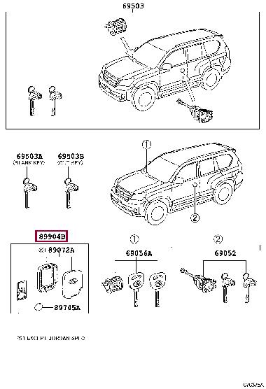 Toyota 89904-60621 Smart key 8990460621