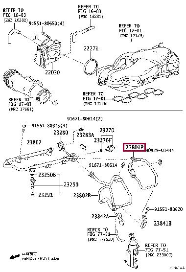 2380131160 Toyota Air duct
