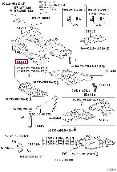 5140526070 Toyota Engine protection