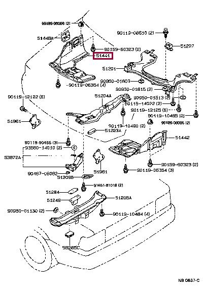 5144112120 Toyota Engine protection
