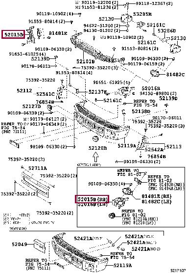 5201560030 Toyota BRACKET SUB-ASSY, FR