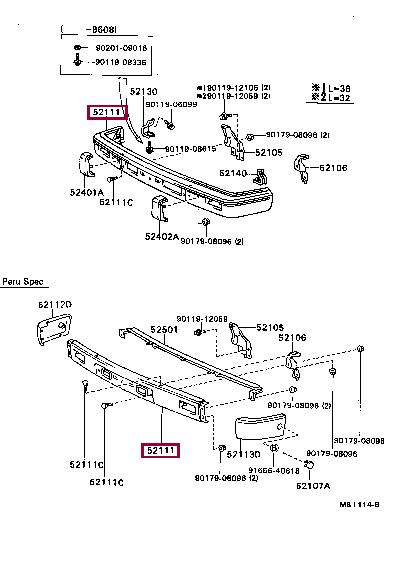 5210189102 Toyota Front bumper
