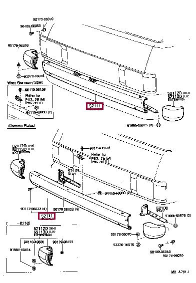5210195712 Toyota Front bumper
