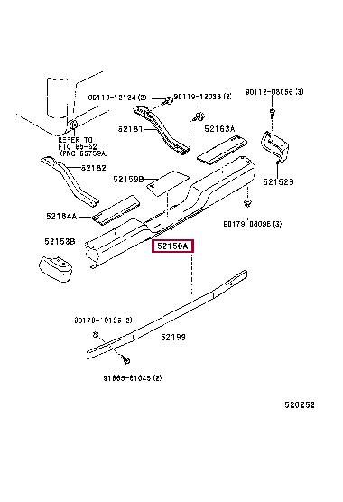 5210535040 Toyota Bumper rear