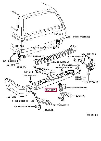 5210535150 Toyota Bumper rear