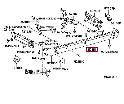 5210589109 Toyota Bumper rear