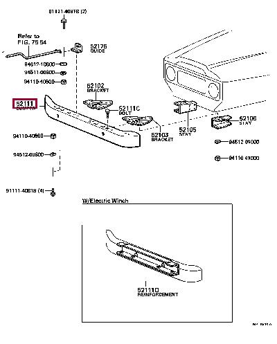 5211160030 Toyota Front bumper