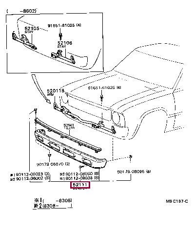 5211192901 Toyota Front bumper