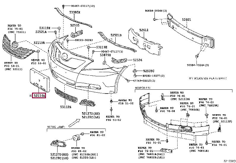 5211406080 Toyota Trim bumper