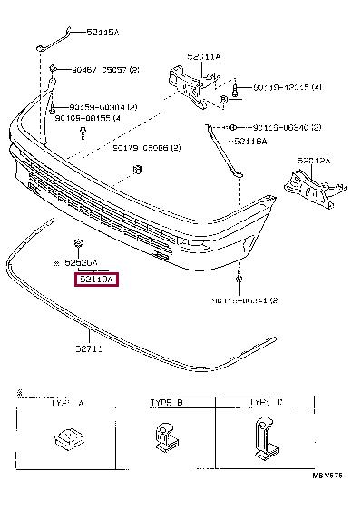 521191A230 Toyota Front bumper