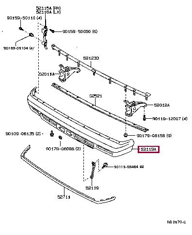 5211920460 Toyota Front bumper