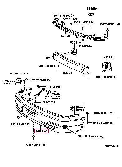 5211933902 Toyota Front bumper