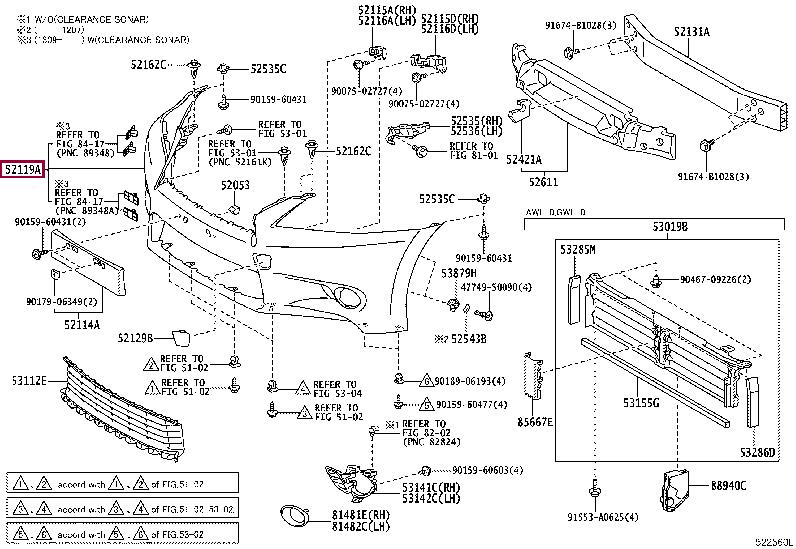 521193A955 Toyota Front bumper