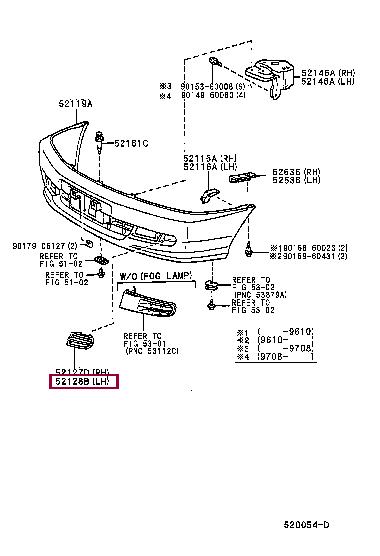 5212844010 Toyota Bumper cover