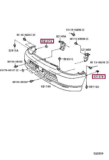 5213726020 Toyota Bracket bumper