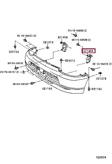 5214626020 Toyota Bracket bumper