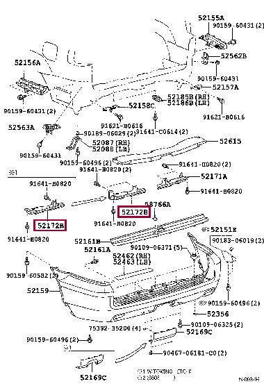 5217260040 Toyota Bracket bumper