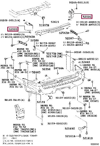 525050C010 Toyota FILLER SUB-ASSY, RR