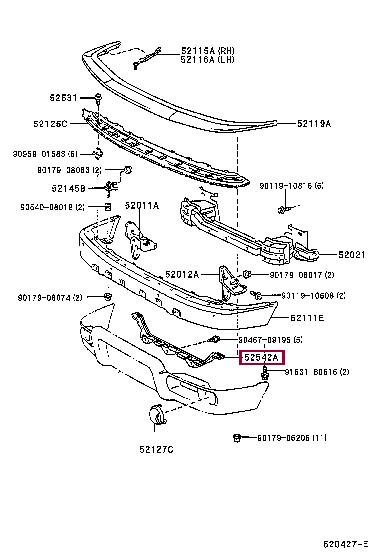 5254235010 Toyota Bracket bumper